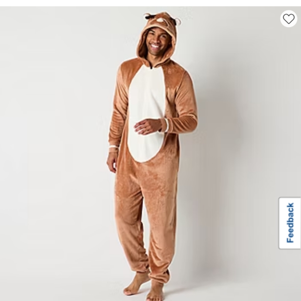 Reindeer Pajama Onesie Adult Small NWT